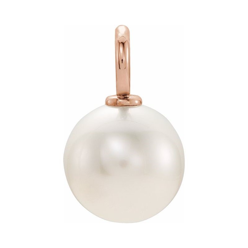 Round Cut Vamika Pearl Gemstone Necklaces in 9K White Gold