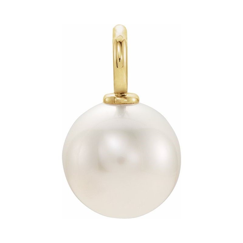 Round Cut Vamika Pearl Gemstone Necklaces in 9K White Gold