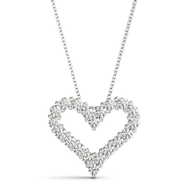 0.25-1.00 Carat Prong Setting Natural And Lab Created Diamond Heart Pendant