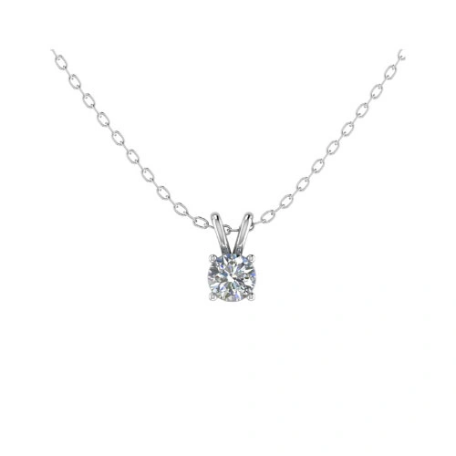 Basket Setting Solitaire Diamond Pendant