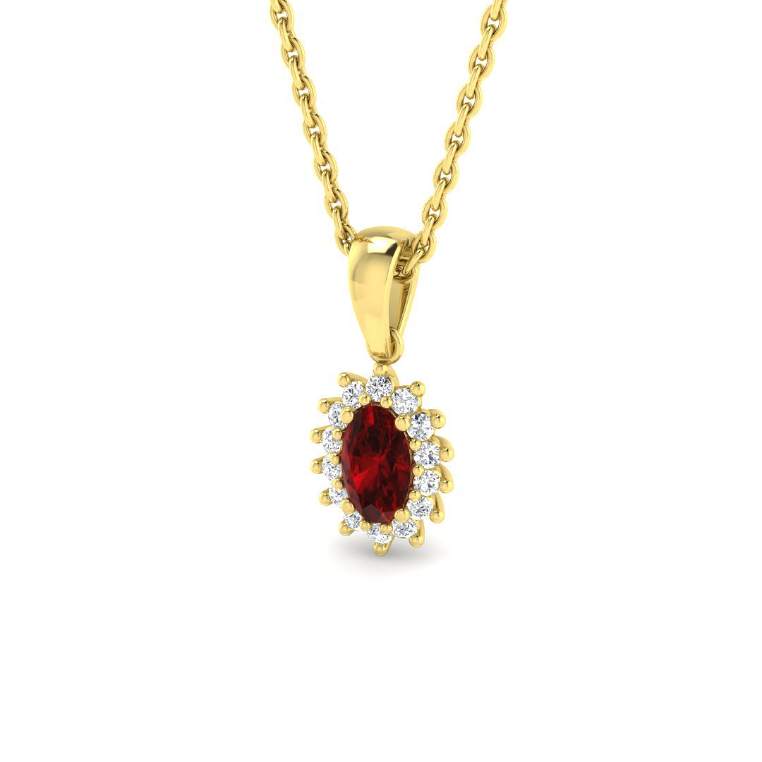 0.35 Ct Natural Ruby Oval Cut Alessia  in Silver 925