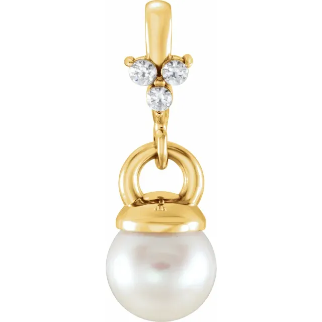 Thyra Pearl Gemstone Necklaces in 9K White Gold