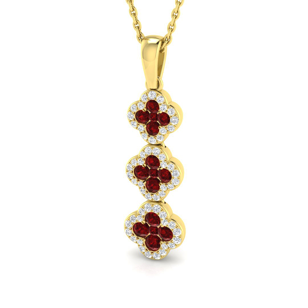 0.45 Ct Natural Ruby Round Cut Elvenia  in Silver 925