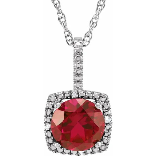 Pranidhi Natural Ruby 4 Prong  Necklace