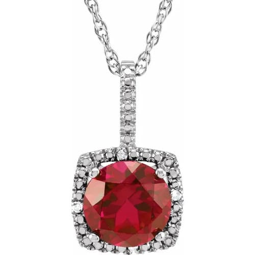 1.71 Ct Natural Ruby Round Cut Pranidhi  Necklaces in Silver 925