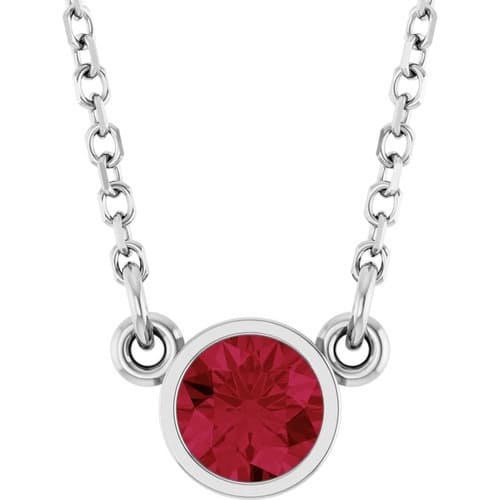Poiema Natural Ruby Bezel Set  Necklace