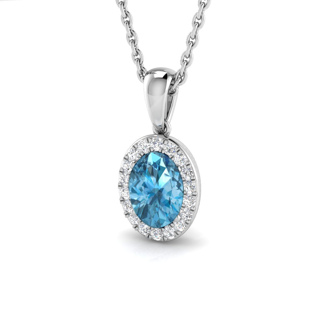 Leonna Blue Topaz Platinum 4 Prong 