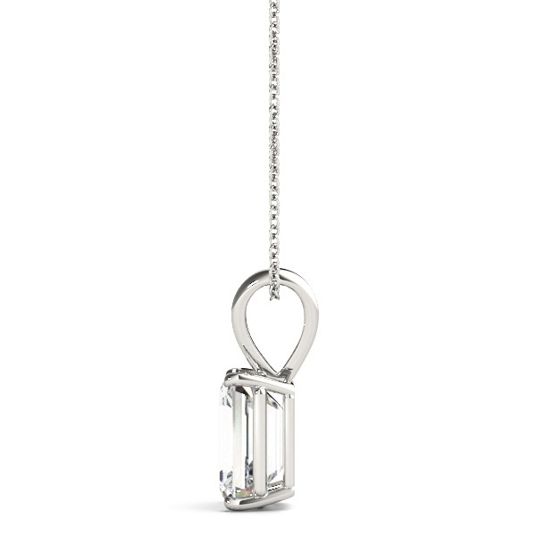 Klera 1.00ct Emerald Cut Moissanite Solitaire Pendant | Sunshine Diamonds