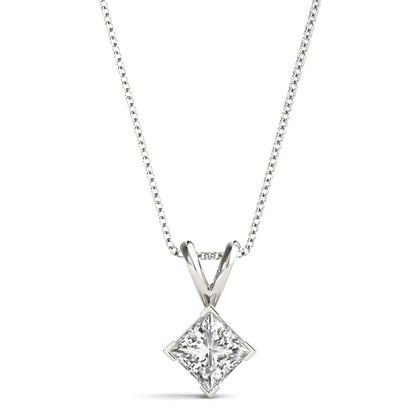Elara 1.00ct Princess Cut Moissanite Solitaire Pendant