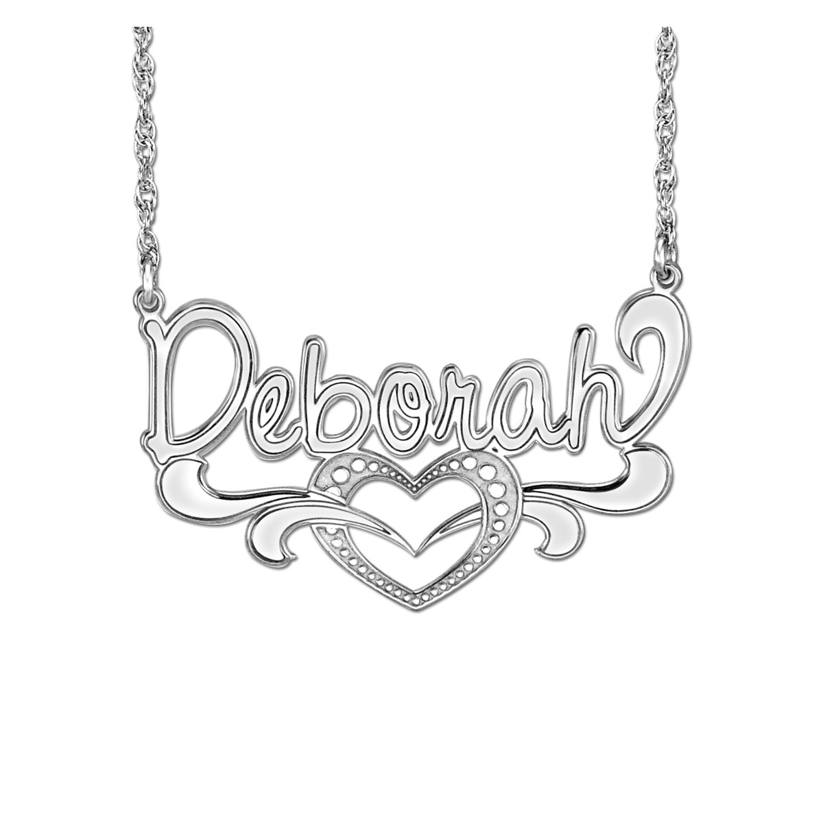 Felix Script With Heart Center Necklace