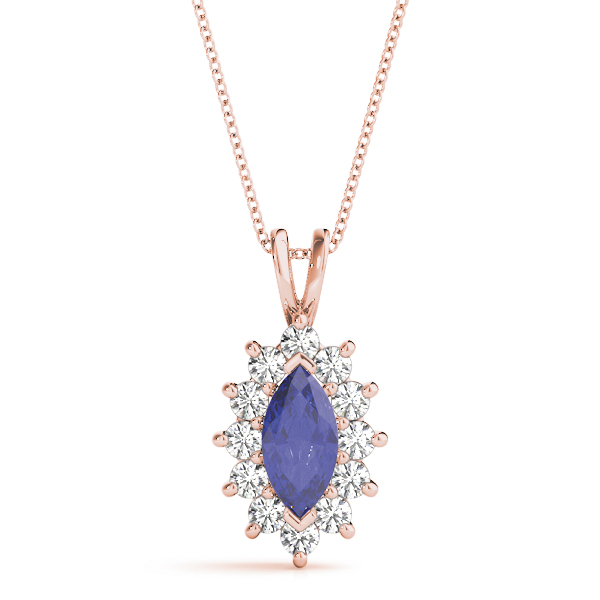 Tallula Blue Sapphire Prong Set  Necklace