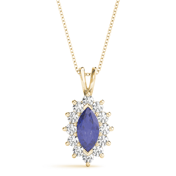 Tallula Blue Sapphire Prong Set  Necklace