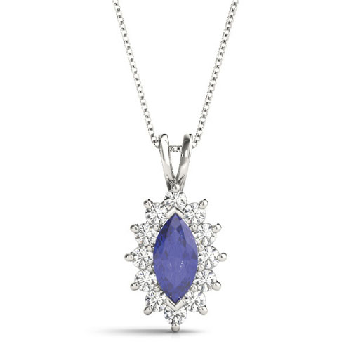 0.1 Ct Blue Sapphire Marquise Cut Tallula  in Silver 925