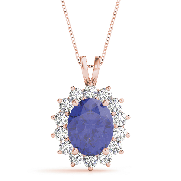 Parivita Blue Sapphire 4 Prong  Necklace