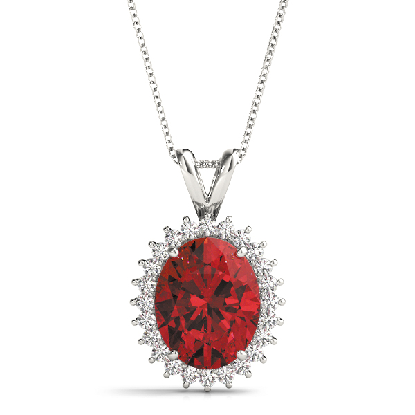 Gloriosa 0.40 - 3.00 Carat Natural Ruby 4 Prong  Necklace