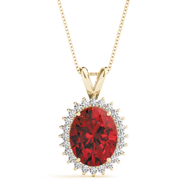 Gloriosa Natural Ruby 4 Prong  Necklace