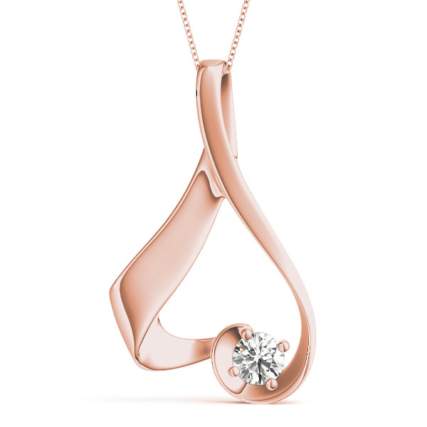 0.1 Ct Natural Diamond Round Cut Rexine  Solitaire Pendant Necklaces