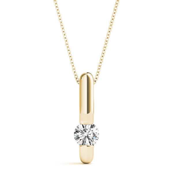 0.1 Ct Natural Diamond Round Cut Ricula  Solitaire Pendant Necklaces in Silver 925