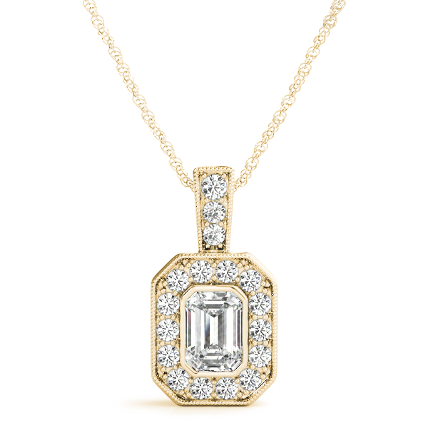 Teona Lab-Created Diamond Bezel Set  Necklace