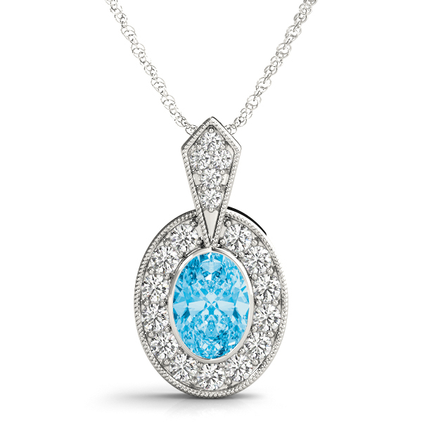 Tiyana 0.20 - 2.00 Carat Aquamarine Bezel Set  Necklace