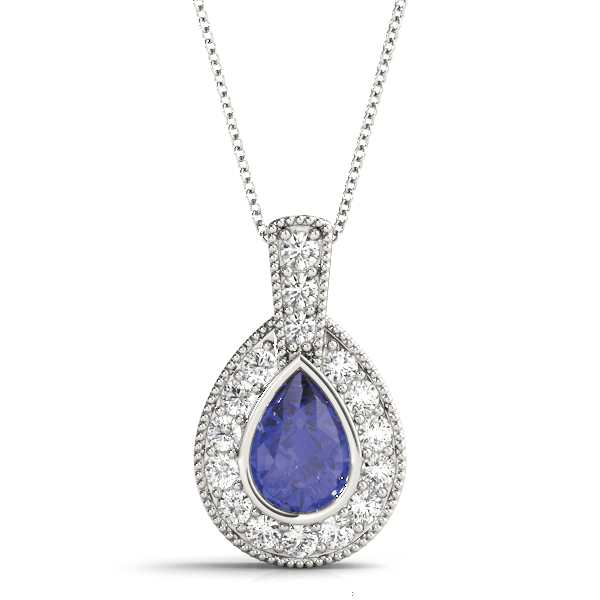 Pramila 0.40 - 3.00 Carat Blue Sapphire Bezel Set  Necklace