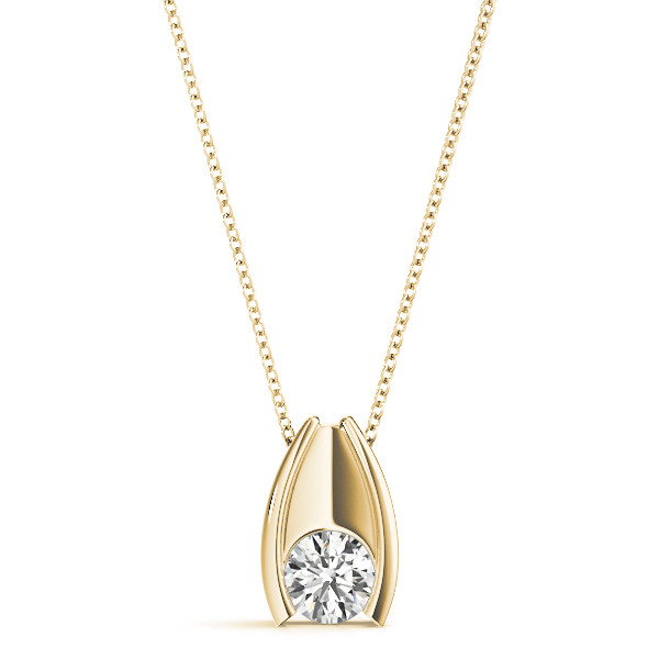 Rionne Natural Diamond Semi Bezel  Necklace