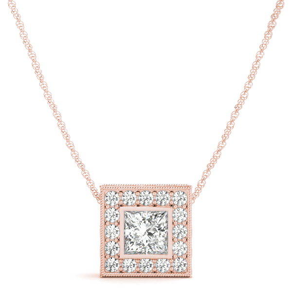 Tasmia Lab-Created Diamond Bezel Set  Necklace