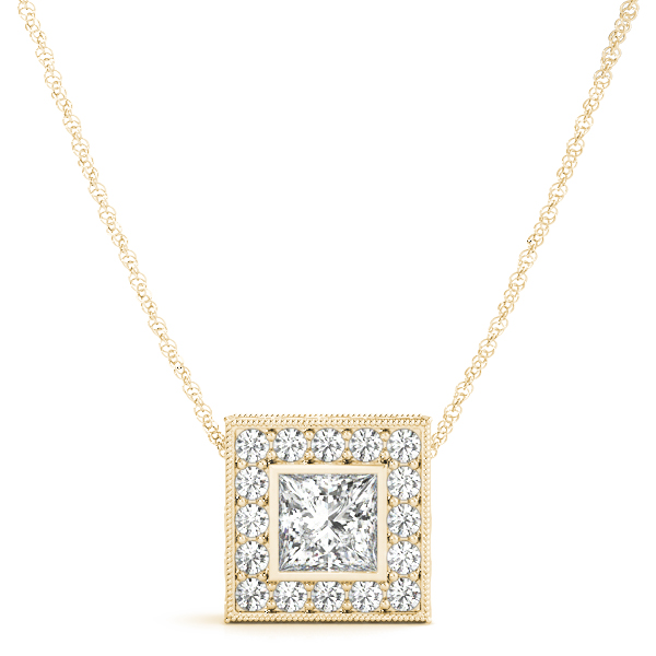 Tasmia Lab-Created Diamond Bezel Set  Necklace