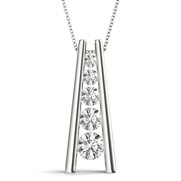 Samuel Lab-Created Diamond Bezel Set  Necklace