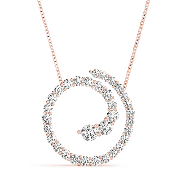 0.25 Ct Lab-Created Diamond Round Cut Jasper Journey Pendants Necklaces in Silver 925
