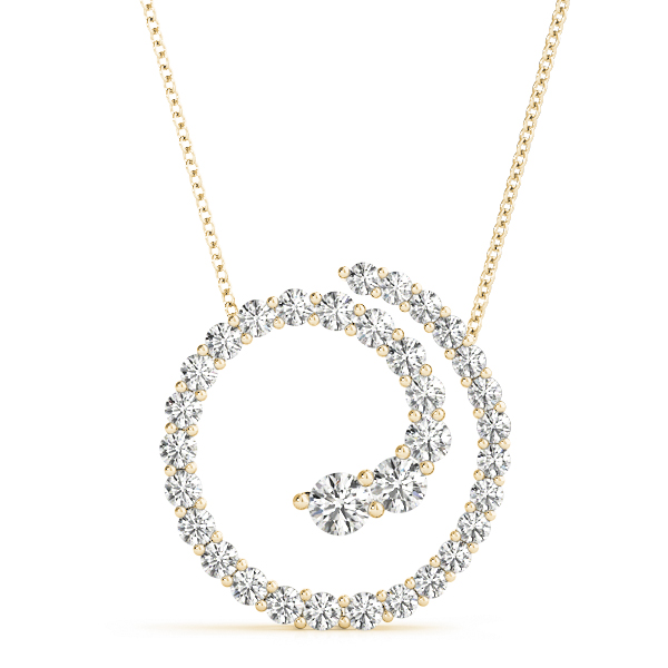 0.25 Ct Lab-Created Diamond Round Cut Jasper Journey Pendants Necklaces in Silver 925