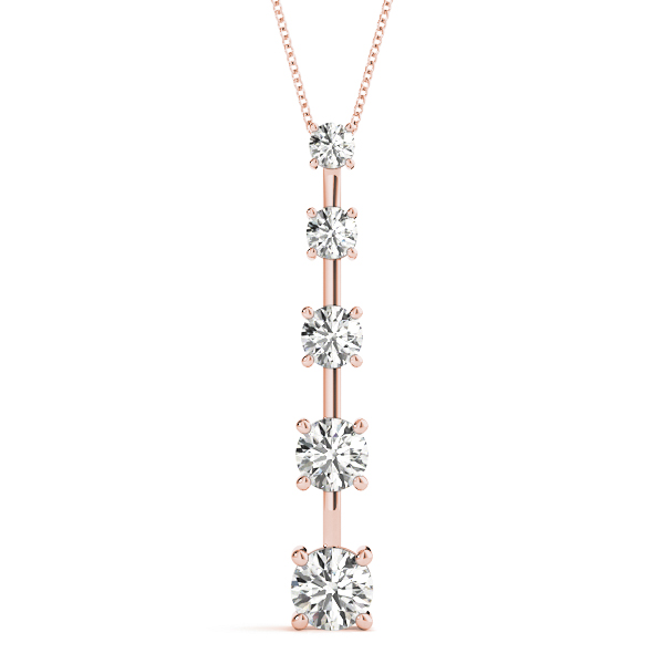 0.24 Ct Lab-Created Diamond Round Cut Thomas Journey Pendants Necklaces in Silver 925