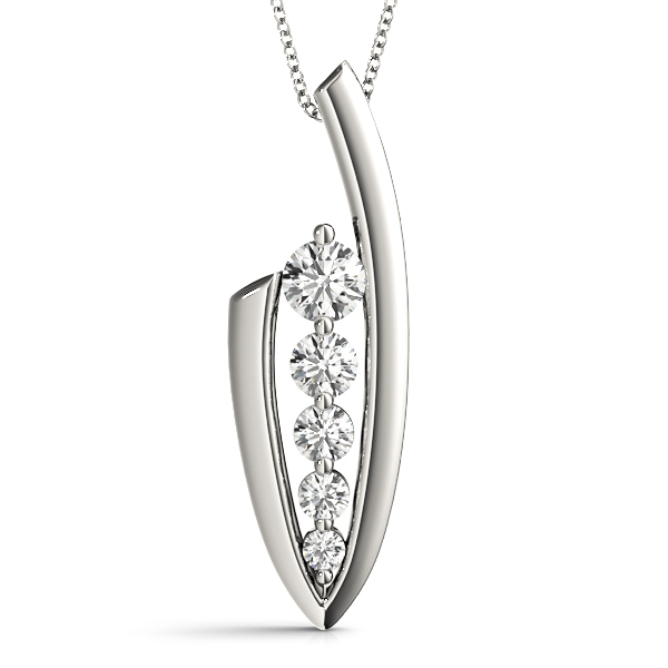 Vincent Natural Diamond Bezel Set  Necklace