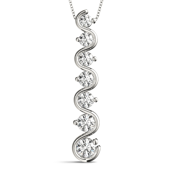 Waldo Natural Diamond Bezel Set  Necklace