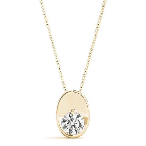 0.1 Ct Natural Diamond Round Cut Robene  Solitaire Pendant Necklaces in Silver 925
