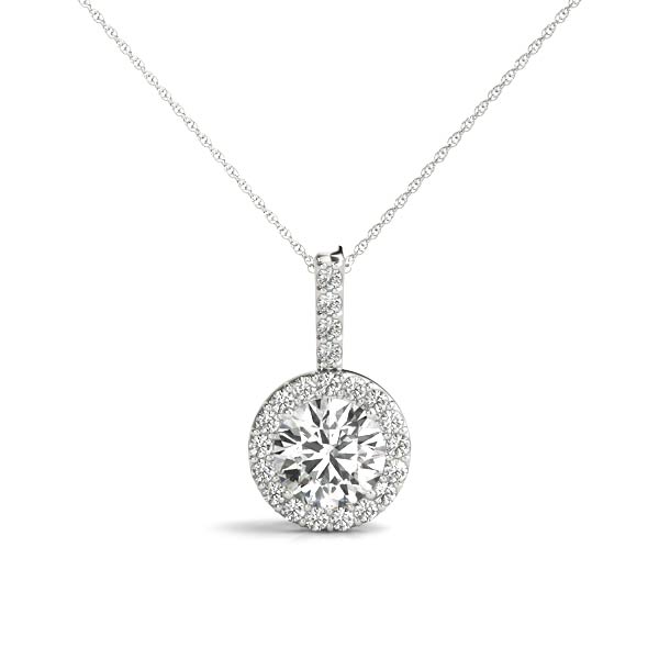 Trine 0.25 - 3.00 Carat Natural Diamond 4 Prong  Necklace