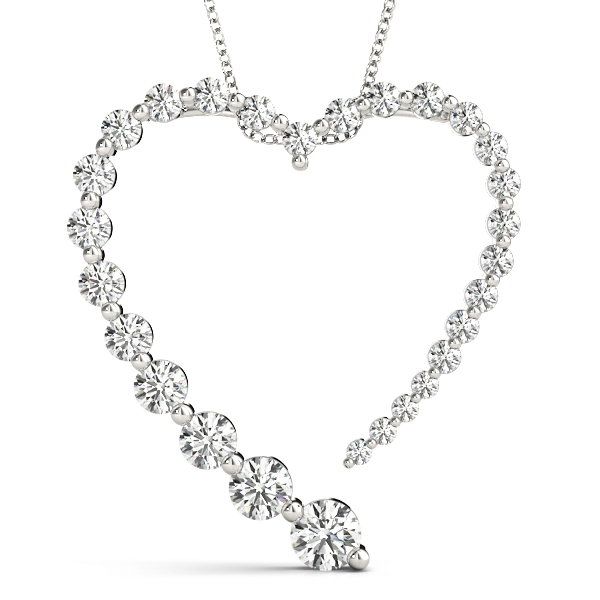 0.23 Ct Lab-Created Diamond Round Cut Teddy Journey Pendants Necklaces in Silver 925