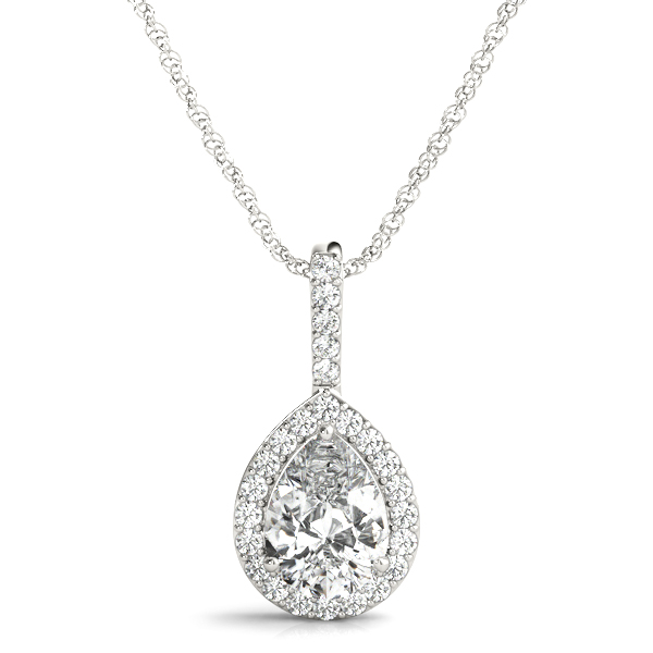 0.4 Ct Natural Diamond Pear Cut Tasfia  in Silver 925