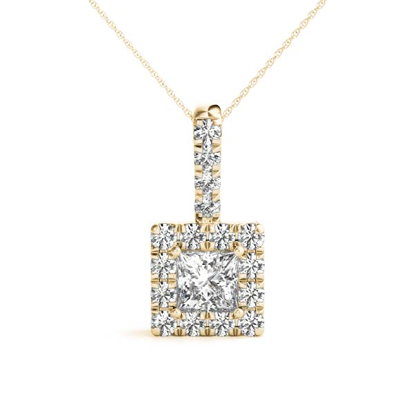 0.1 Ct Natural Diamond Princess Cut Trista  in Silver 925