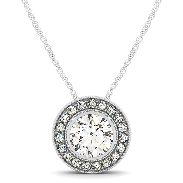 Timothea 0.10 - 3.00 Carat Lab-Created Diamond Bezel Set  Necklace