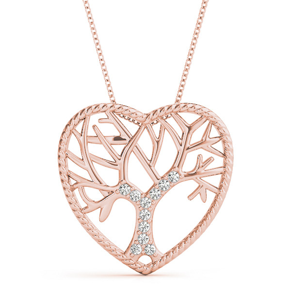 1.25 Ct Lab-Created Diamond Round Cut Arlin Heart Necklaces in Silver 925