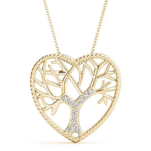 1.25 Ct Lab-Created Diamond Round Cut Arlin Heart Necklaces in Silver 925