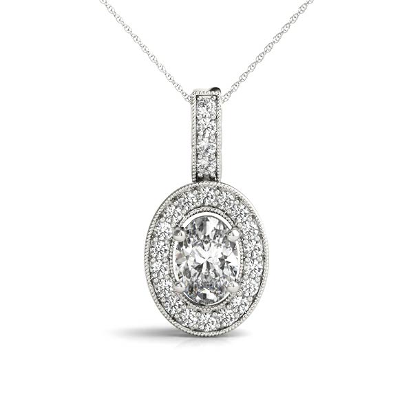 0.4 Ct Natural Diamond Oval Cut Tone  in Silver 925