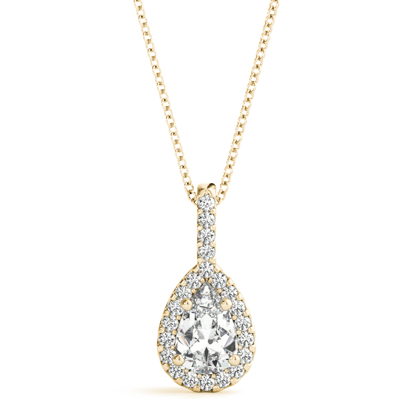 0.1 Ct Natural Diamond Pear Cut Thaleia  in Silver 925