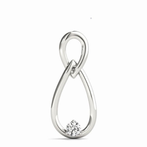0.1 Ct Natural Diamond Round Cut Robynna  in Silver 925