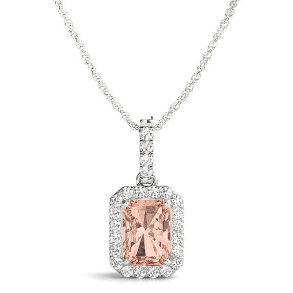 0.3 Ct Morganite Emerald Cut Tambi  in Silver 925