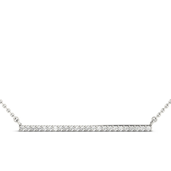 Gabriella Lab Grown Bar Set Diamond Necklace