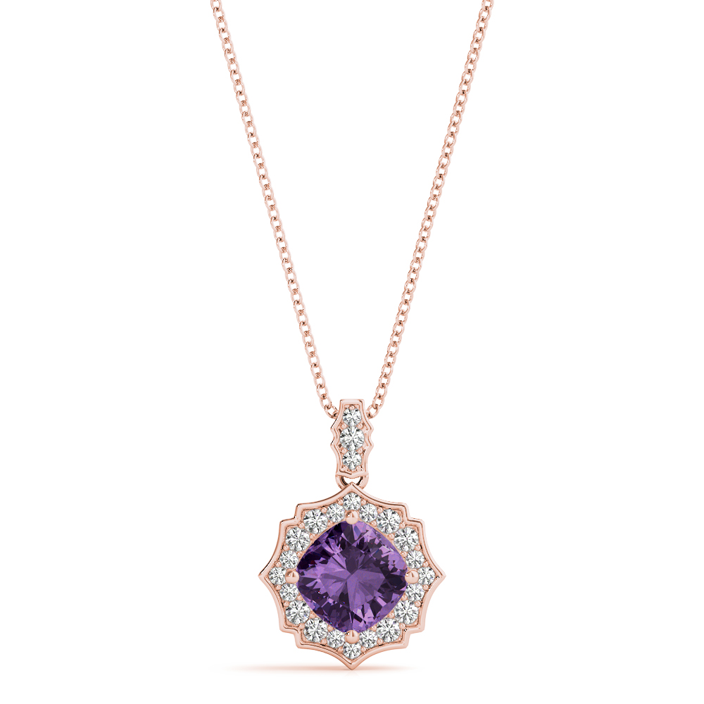 Tahirah Amethyst Rose Gold 4 Prong 
