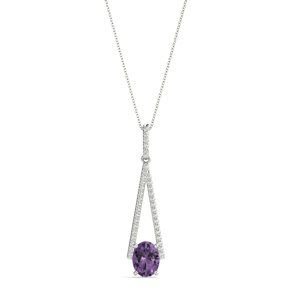 0.2 Ct Amethyst Oval Cut Tahzib  in Silver 925