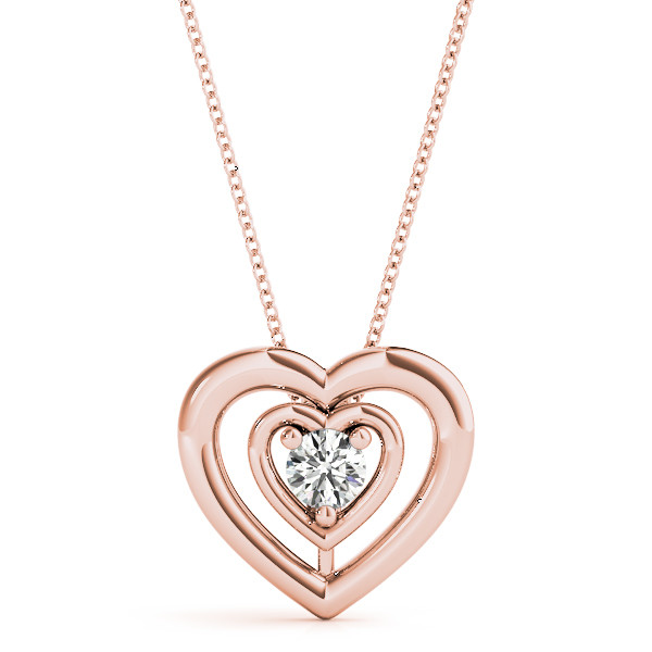 0.2 Ct Lab-Created Diamond Round Cut Rocelin  Solitaire Pendant Necklaces in Silver 925